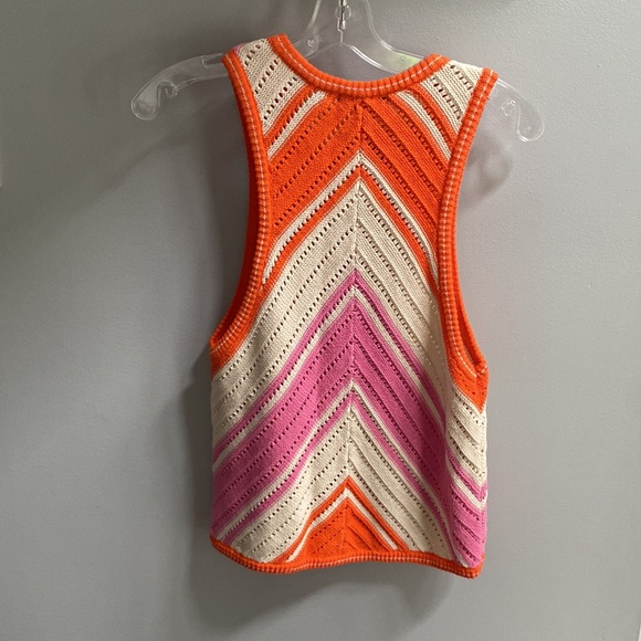 DESIGN HISTORY Women’s Chevron Crochet Tank Size L - Picture 6 of 7